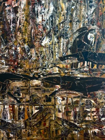 Miriam Streisand 6 Jerusalem 100x100cm Acryl auf Leinwand 2022